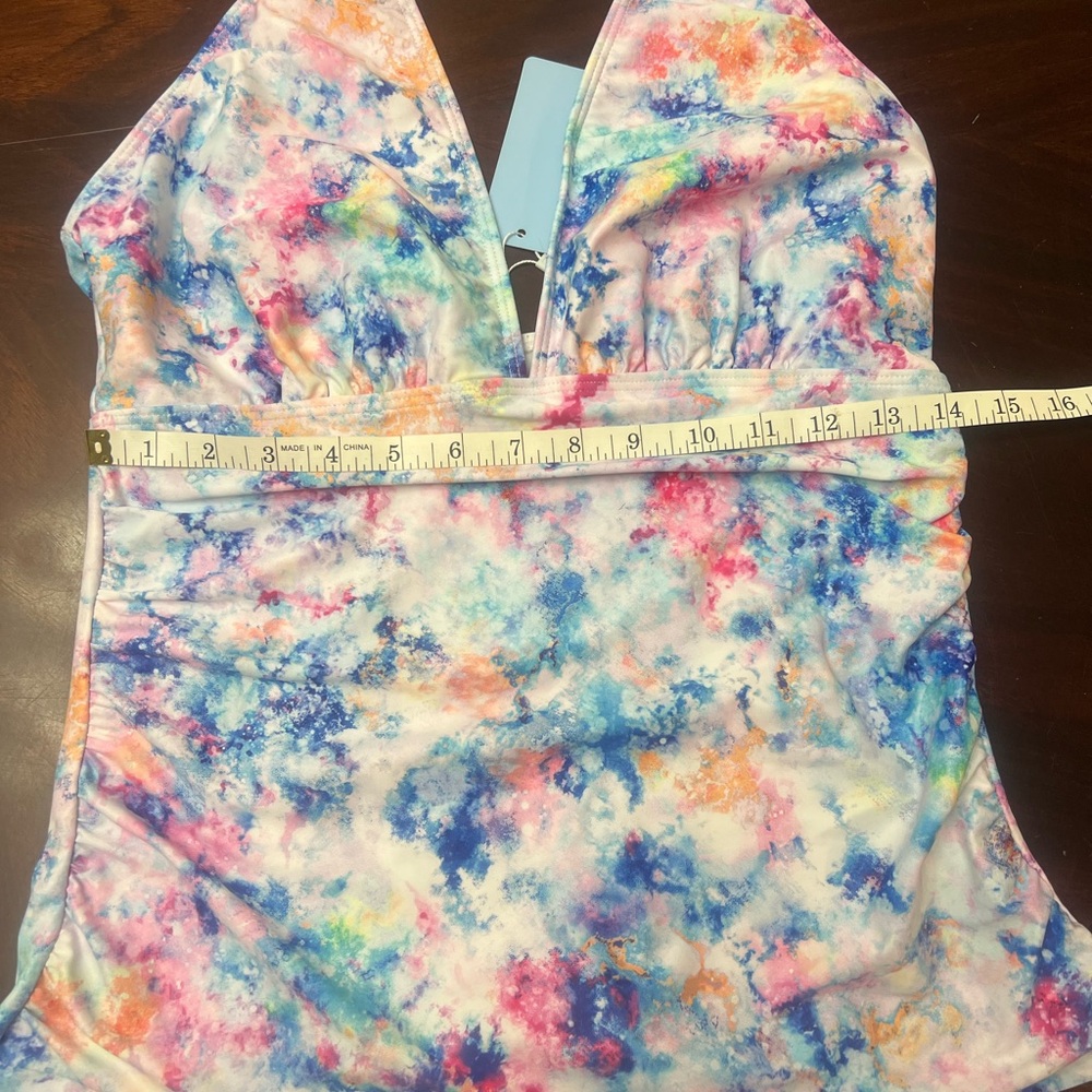 Colorful Tummy Control Tankini - Picture 5 of 8